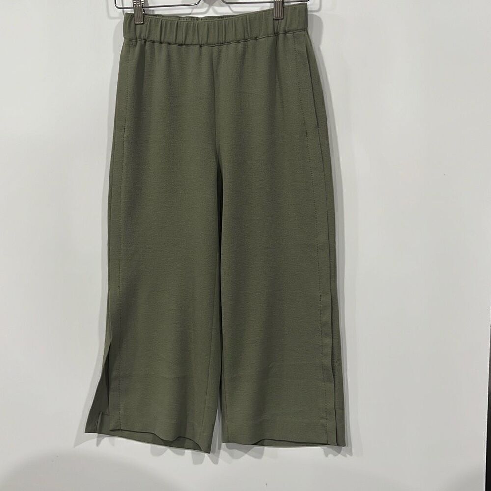 WHBM the wide leg crop green size 2